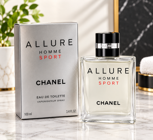 CHANEL Allure Homme Sport Eau de Toilette for Men – 3.4 oz (100 ml)